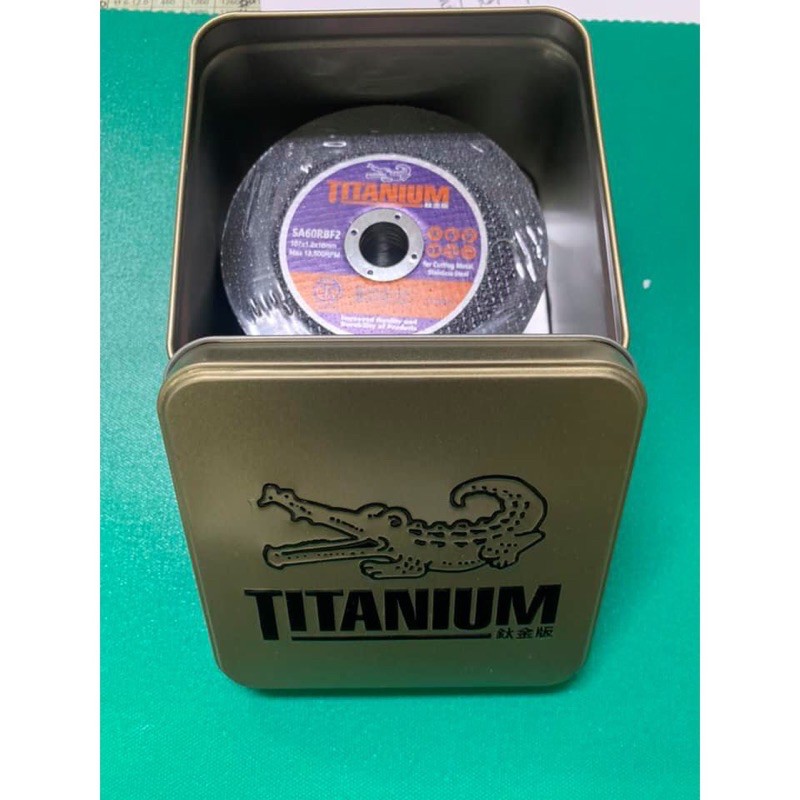 800片整箱價*鈦金版 鱷魚 TITANIUM.4英吋 砂輪片 雙網砂輪片 切片 鋸片 盒裝 SA60RBF2