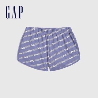 Gap 女裝 Logo時尚運動休閒短褲 700526-紫色