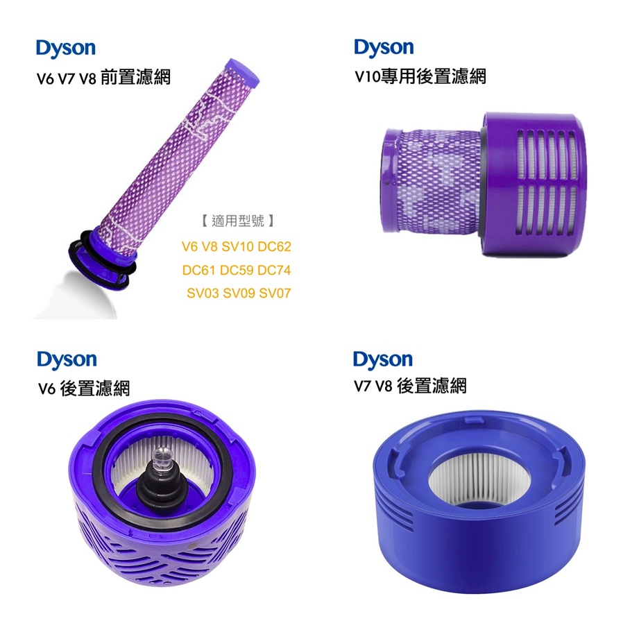 現貨🔥適用 Dyson 戴森 V6 V7 V8 V10 V11前置濾網 後置濾網 副廠 HEPA 過濾網 過濾棒