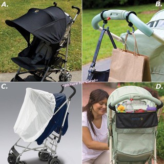 【全新品】Sunshine Kids 推車專用配件組(含遮陽罩．置物袋．掛勾．蚊帳)＊現貨含運＊