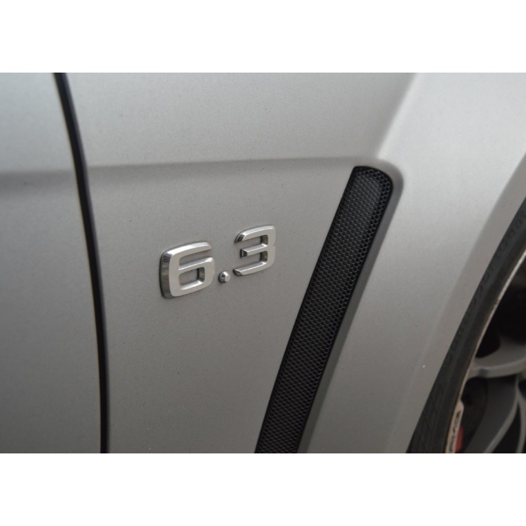 圓夢工廠 賓士 Benz C63 E63 S63 CLS63 SL63 " 6.3 " 原廠款式 葉子板鍍鉻字貼 2入