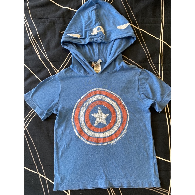 正品Baby Gap Marvel 漫威美國隊長連帽T恤3歲tsa客訂