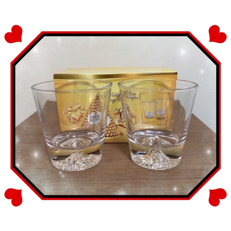防疫加油💪情人節禮物🎁2021金莎透明富士山造型杯底玻璃對杯組🔥全新現貨