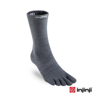 【INJINJI】LINER羊毛中筒內襪 [石墨色] 羊毛襪 五趾襪 長襪 登山 戶外 |NAA2794