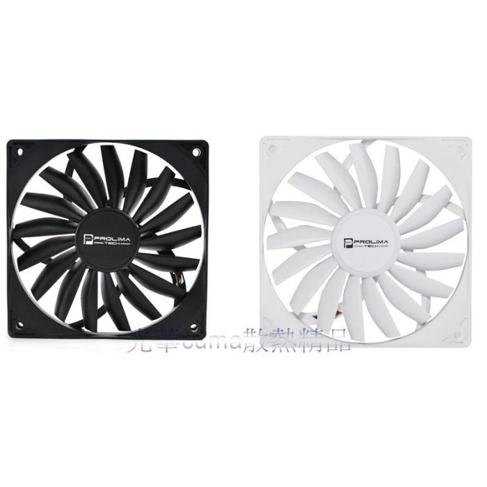 光華CUMA散熱精品*PROLIMATECH Ultra Sleek Vortex 12CM薄扇 PWM 剩黑色~現貨