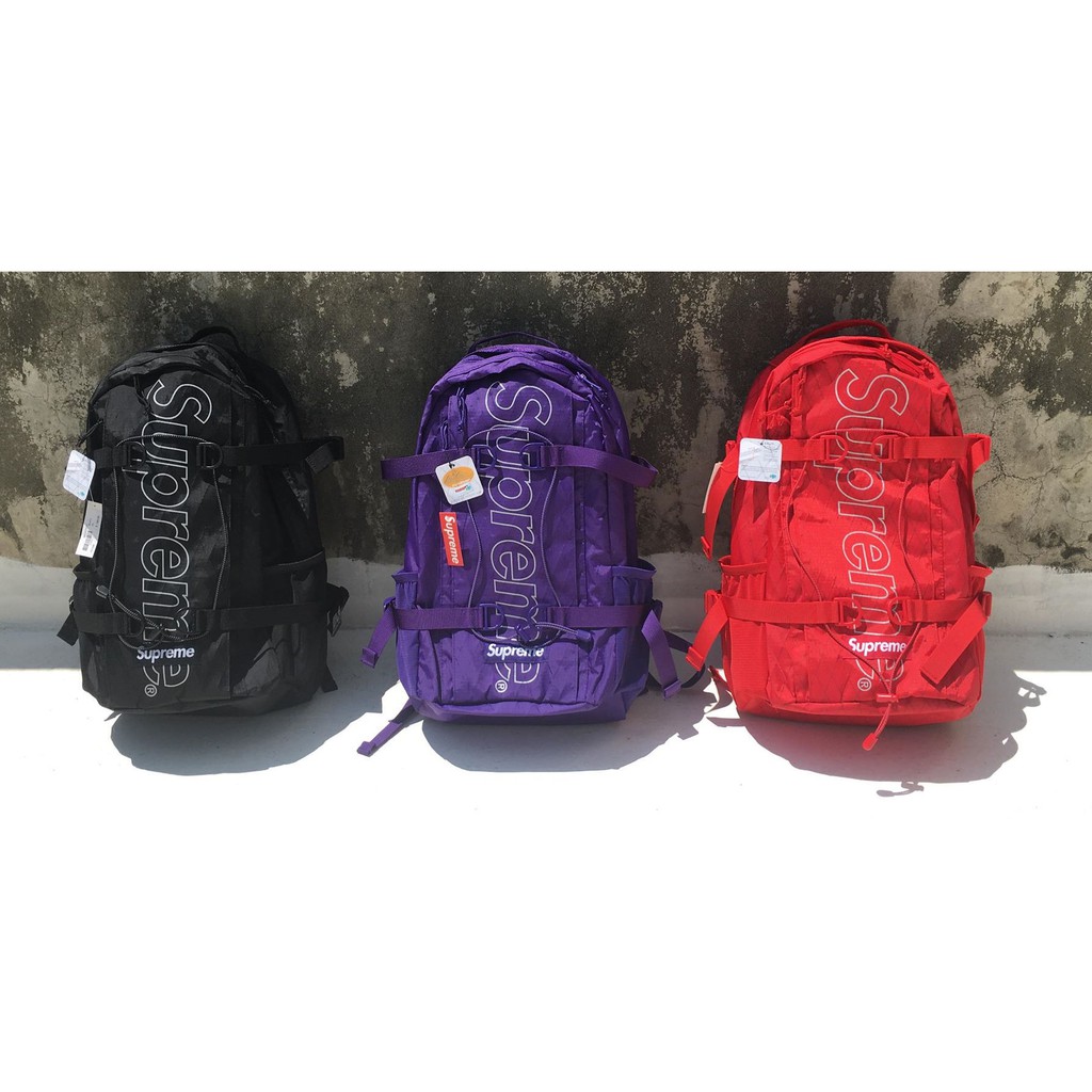 【HOMIEZ】2018 F/W Supreme 45th Backpack 後背包 紅/黑/紫