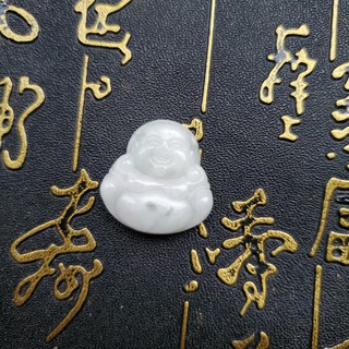 °☆ 珮齊精品舖 ☆° 天然A貨翡翠緬甸玉 飄花小佛公 彌勒佛 財神保平安 玉墜 玉飾 玉珮