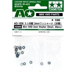 四驅車-田宮 10309 AO-1038 2mm 墊圈 20入 墊片 平華司