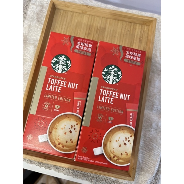 Starbucks 星巴克 太妃核果風味拿鐵 季節限定即溶咖啡飲品 太妃堅果風味拿鐵 4入/盒