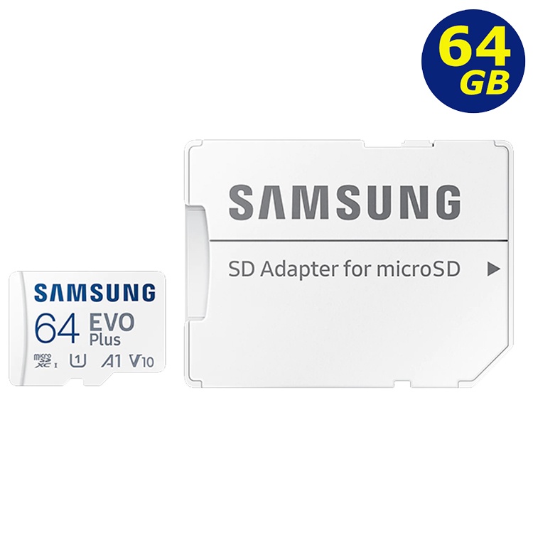 SAMSUNG 64G 64GB microSDXC evo plus U1 A1 MB-MC64KA 三星 記憶卡