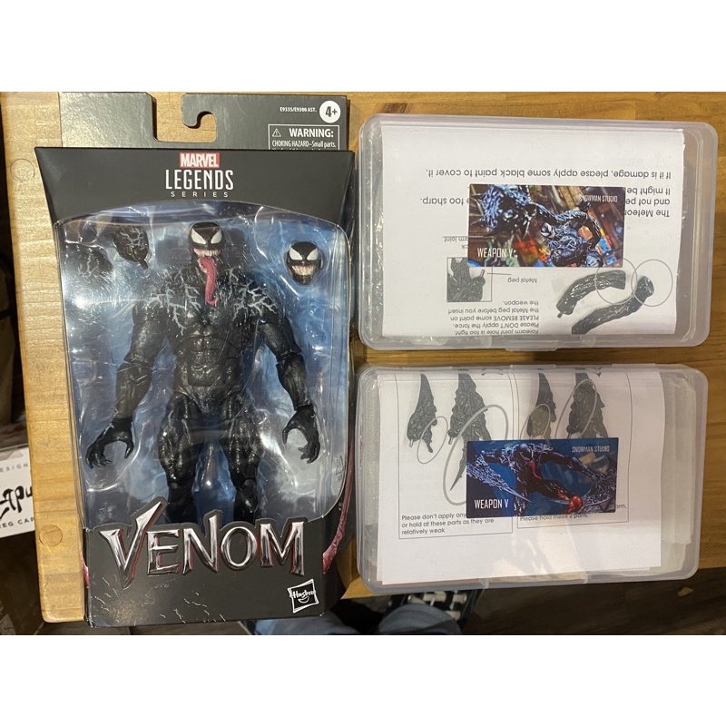 MARVEL LEGENDS猛毒 Venom + 專用 配件包 A + B 合售 Snowman Studio