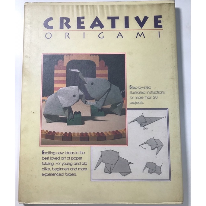 1元加購。英文原文摺紙教學書creative origami/精裝書/有明顯書斑