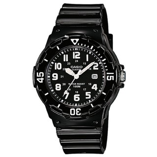 【CASIO】運動潛水風格腕錶-黑X白數字(LRW-200H-1B)正版宏崑公司貨