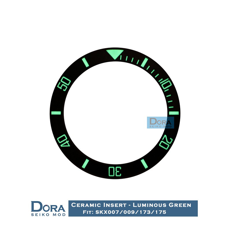 [Dora Watch MOD] SKX 專用陶瓷圈 - Luminous Green 夜光綠 / SKX007 預購