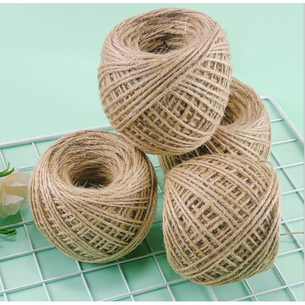 原色麻繩(100M) DIY裝飾編織繩 創意手工編制麻繩 包裝用麻繩 麻繩 小木夾麻繩 相片夾麻繩 裝飾用品