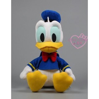 ♥小公主日本精品♥唐老鴨大眼蝴蝶結坐姿藍衣服絨毛玩偶布偶娃娃12352203