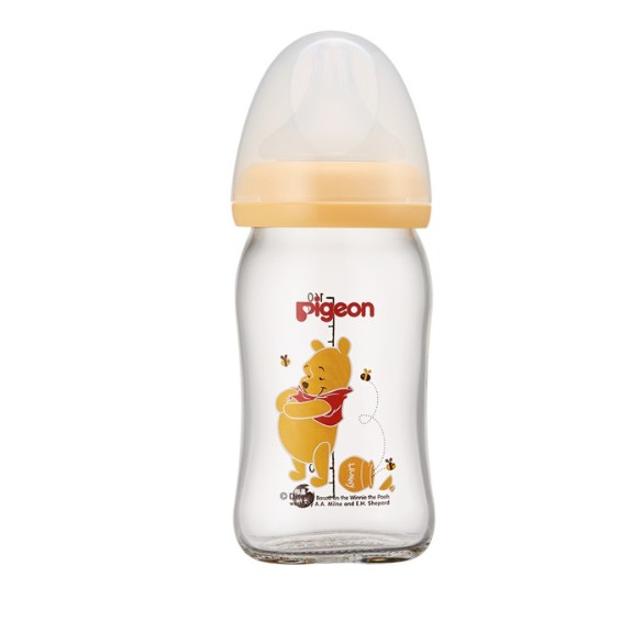 {小馬兒}貝親迪士尼寬口玻璃奶瓶160ml(維尼)P78049O