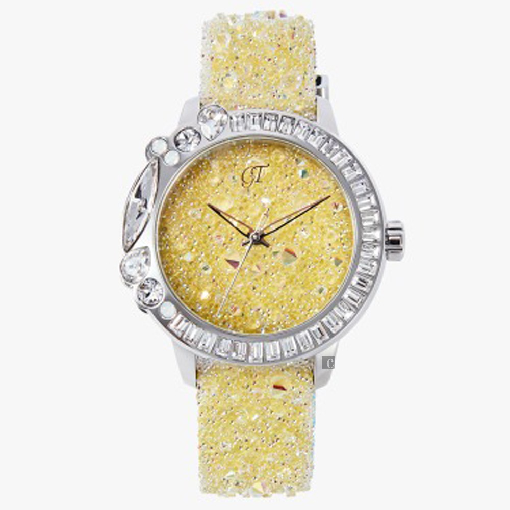 Galtiscopio迦堤 璀璨星鑽系列檸檬黃手錶-40mm  AU2SS001SYLS
