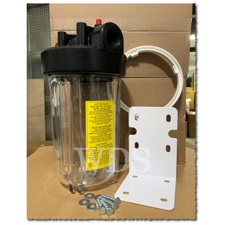 (WDS)10吋烤漆吊片大胖*透明罐濾水器.全戶式過濾.水塔過濾器特價999元(含板手)全新耐高壓升級版.濾博士規格參考