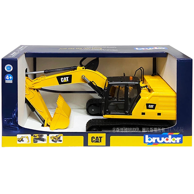 【3C小苑】RU02483 麗嬰 德國製造 BRUDER 1:16 Cat 挖土機 挖土機 工程車 大型汽車 兒童玩具