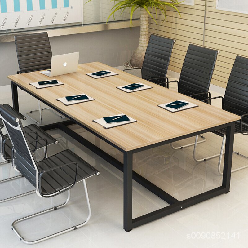 BENNY（工匠時光）小型簡易會議桌長桌子簡約現代6人4-10人工作台長方形大辦公桌子