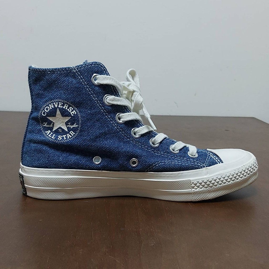 CONVERSE Chuck 70 Hi x Renew Denim 165647C 二手 藍色 丹寧 高筒 休閒鞋