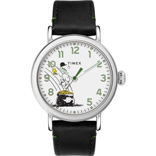 【TIMEX】天美時 x SNOOPY 限量聯名系列聖派翠克節手錶 (白x黑 TXTW2U72300)