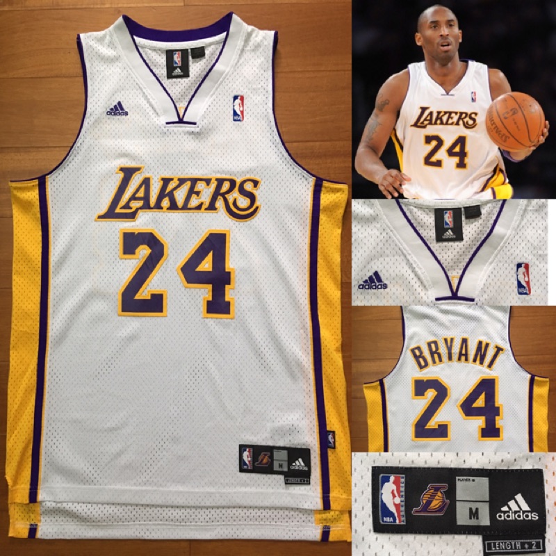 Kobe Bryant Lakers 🐍 Adidas NBA 復古球衣 假日主場白
