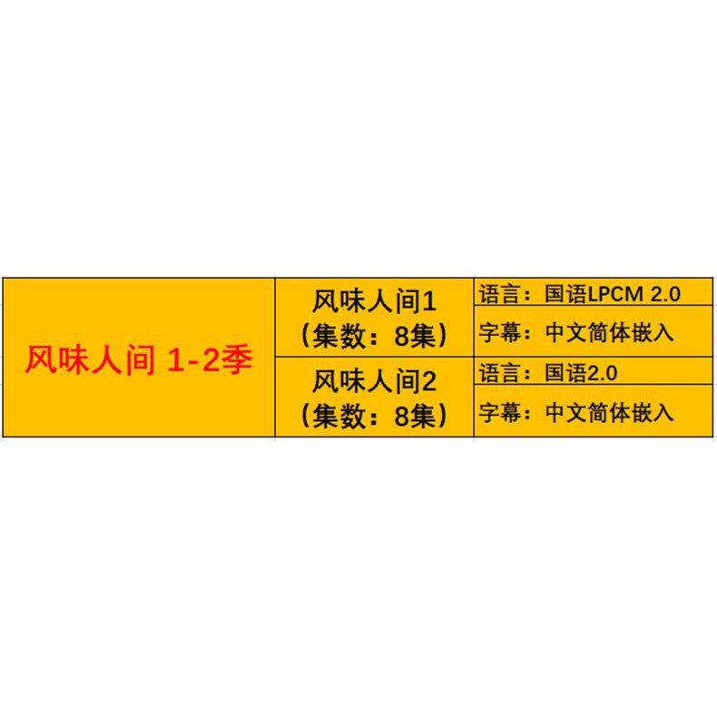藍光碟美食紀錄片風味人間1 2季3碟高清1080p盒裝 蝦皮購物