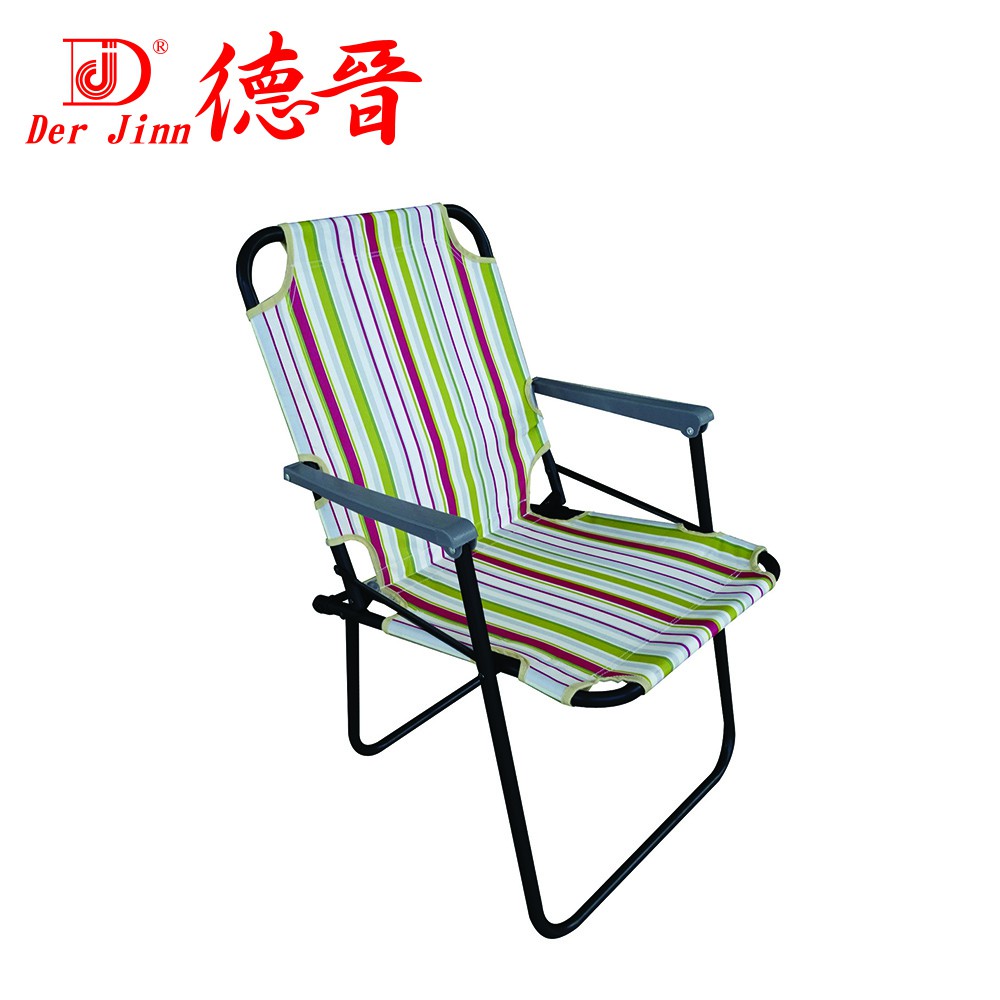 【Der Jinn德晉】DJ-6506探險家條紋折合休閒椅  露營椅 折疊椅 非大川椅 顏色隨機出貨
