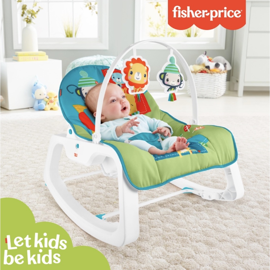 【樂森藥局】『原廠公司貨』費雪 Fisher-Price 可愛動物震動安撫躺椅 安撫椅 新生兒可用