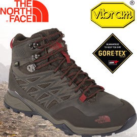 The North Face 男款 GORE-TEX中筒登山鞋 灰咖啡/紫檀紅/CDF5/登山鞋/健行鞋/悠遊山水