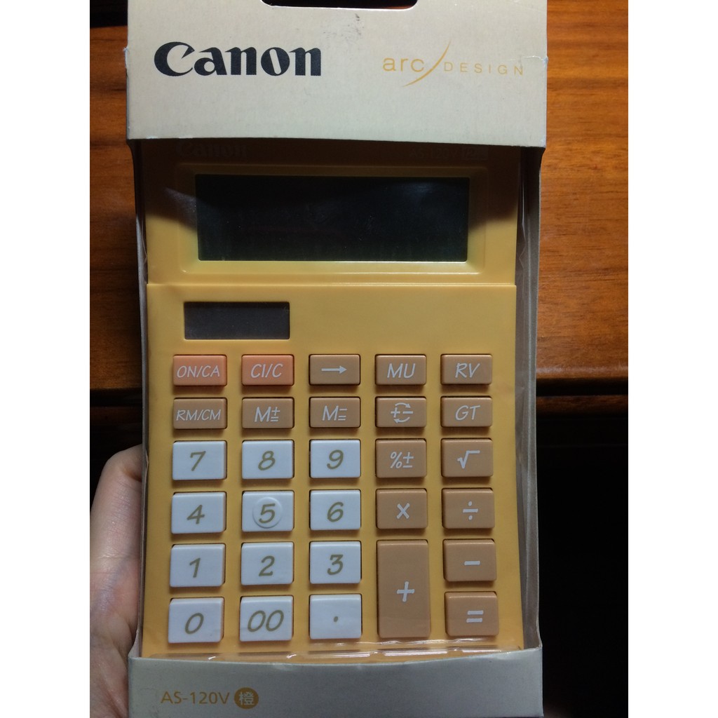 Canon 12位元多功能計算機(AS-120V)-橙色 馬卡龍色系