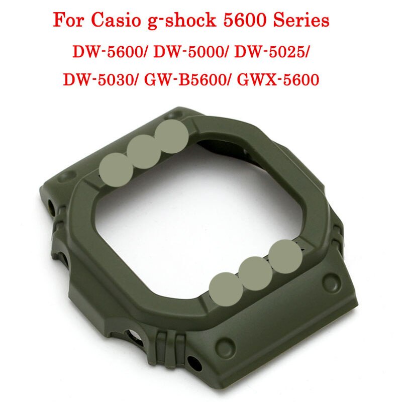 卡西歐 G-shock DW5600 DW5000 DW5030 GWX5600 橡膠手錶配件盒的樹脂手錶表圈框架