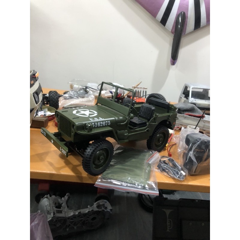 《赤貧軍團》JJRC 1/10 仿真威力吉普車 頂配版 含車帆篷布套件  絞盤 全車燈組
