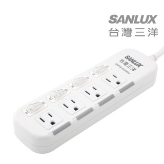 三洋 SANLUX 延長線3孔4切4座 1.8m 6尺 獨立防塵蓋設計 過載自動斷電 附防塵蓋 安全好用 辦公室