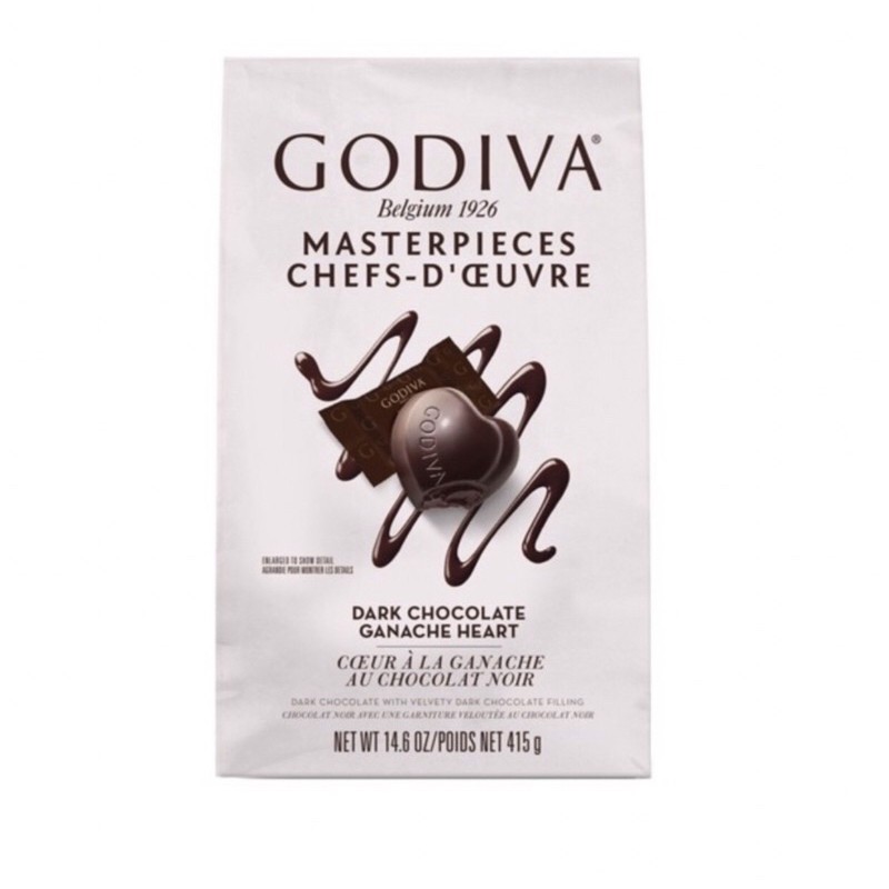 Godiva 心型 黑巧克力 送禮自用兩相宜 聖誕節交換禮物