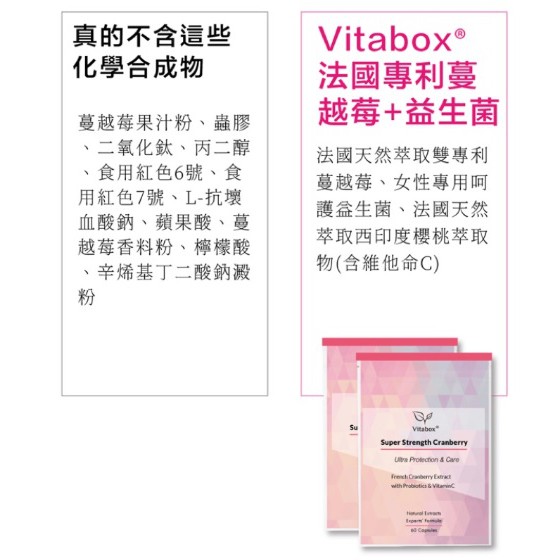 買6包只要 40 免運 一包30粒 維他盒子vitabox法國專利雙效蔓越莓 超效益生菌 西印度櫻桃c 蝦皮購物