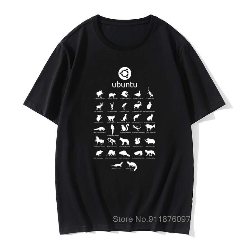 有趣的 Ubuntu Linux 發布 T 恤男士圓領棉質上衣 T 恤 Distro Linux Debian