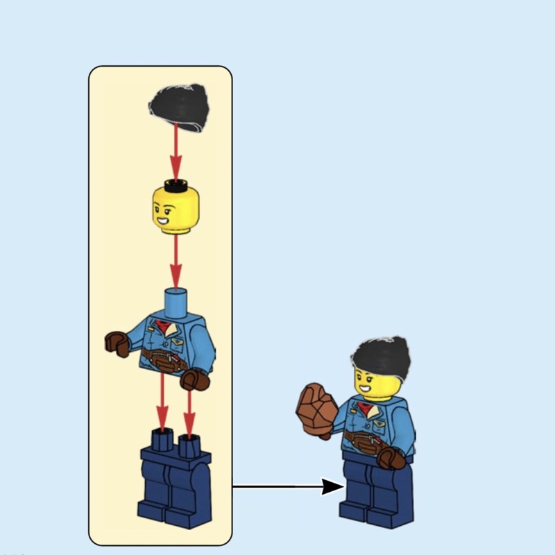 LEGO 80109 拆售 人偶 攤販 老闆娘 (附手持配件如圖片)