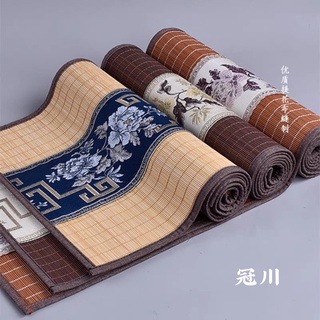 【冠川】禪意茶席 竹蓆 桌旗 桌墊 隔熱墊 茶道配件 茶道 茶杯墊 茶巾 茶布 茶几裝飾 禪意擺件 茶館裝飾 桌巾