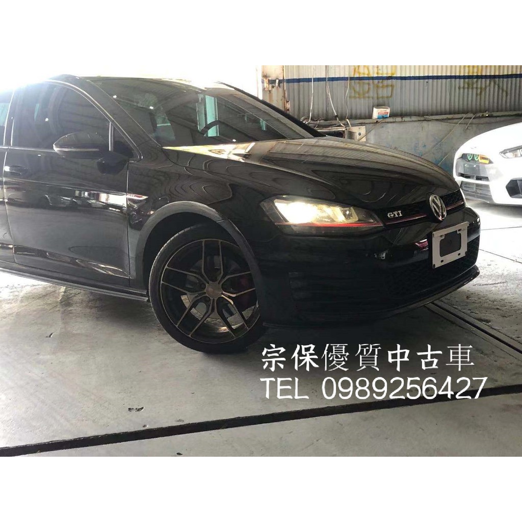 2014年 福斯 VW GOLF7 GTI  2.0T6速DQ250全景  改18吋鋁圈 後下巴 尾翼 閥門雙出排氣管