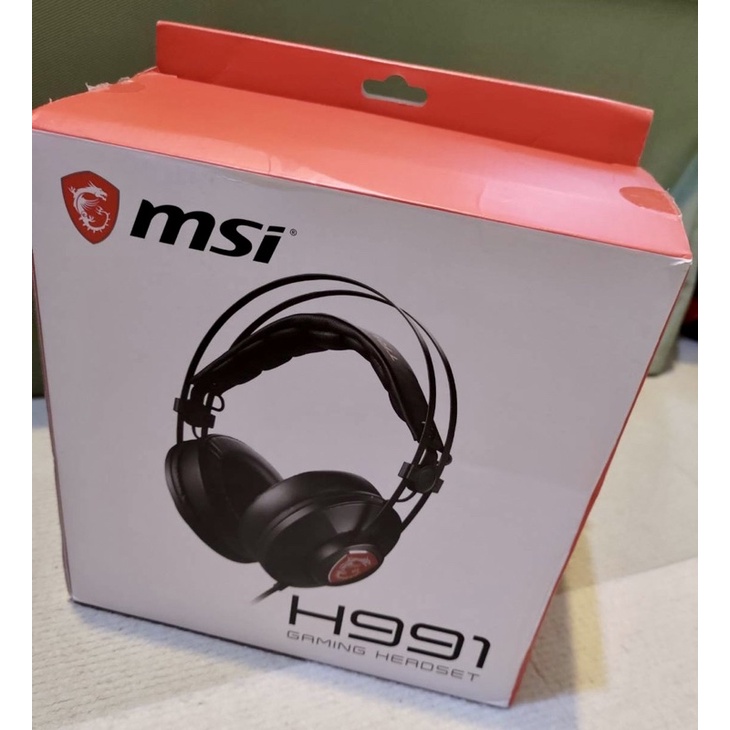 MSI H991 電競耳罩式有線耳機 黑色 原廠包裝