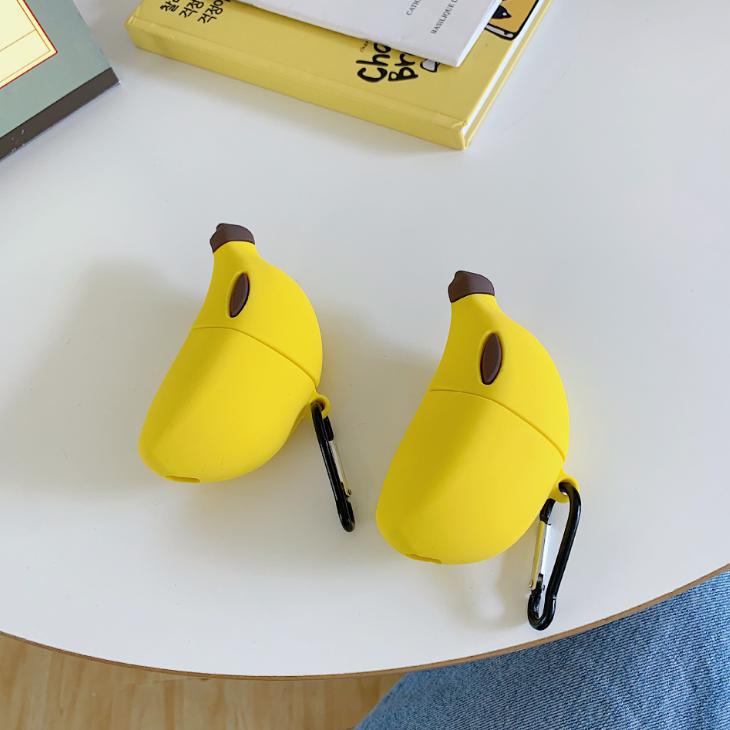 Case Airpod 2 黃色香蕉形藍牙耳機盒