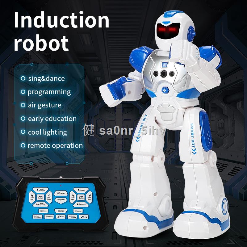 跨境專供智能早教機器人 唱歌紅外感應機械戰警 兒童遙控電動玩具學習機