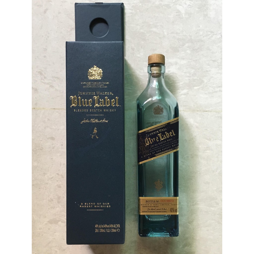 Johnnie Walker Blue Label Scotch Whisky 約翰走路 藍牌 蘇格蘭 威士忌 空酒瓶