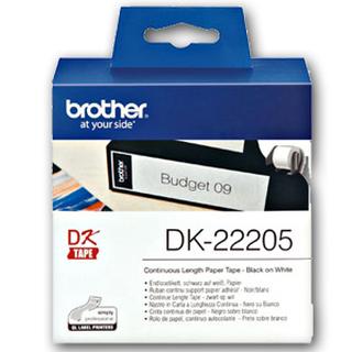 。OA小舖。 (含稅含運)Brother 62mm DK-22205 耐久型紙質系列 DK-22205 白底黑字