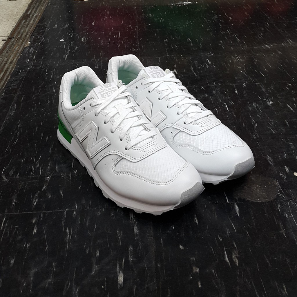 TheOneShop new balance nb 996 WR996SG 白色綠色白綠全白皮革網布慢跑鞋| 蝦皮購物