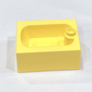 【台中翔智積木】LEGO 樂高 Duplo 得寶系列 淺黃色 浴缸