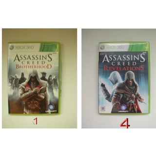 XBOX360 刺客教條系列 啟示錄 兄弟會 刺客教條1, 2 ASSASSIN'S CREED